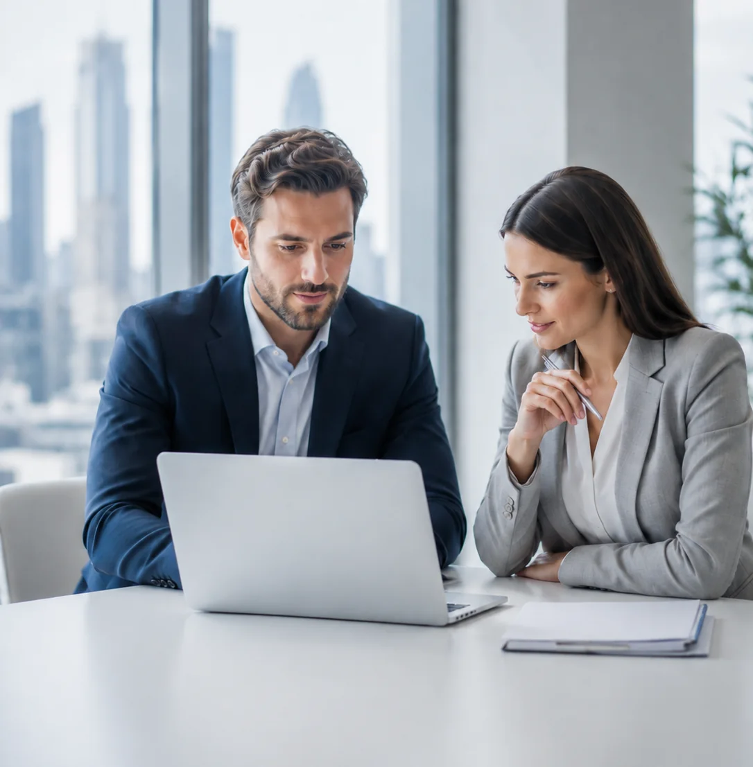 Consultores INSAVE analisando dados financeiros